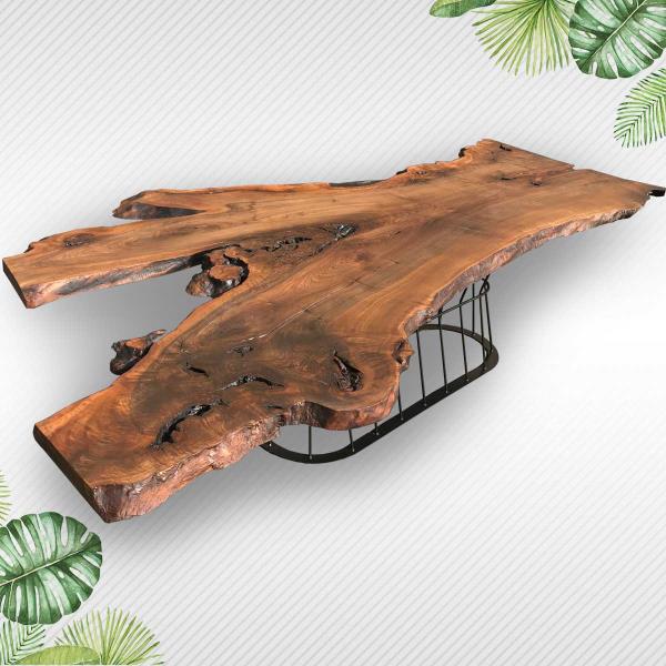 Natural Edge Walnut Wood Table