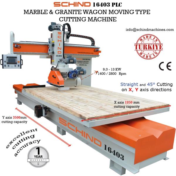 SCHIND 16403 PLC - Marble, Stone and Granite Cutting Machine