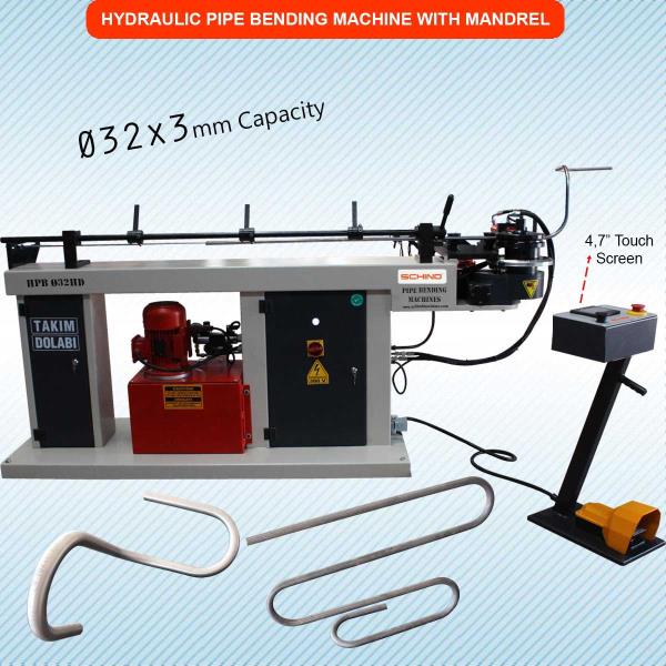 Malafalı Boru ve Profil Bükme Makinesi HPB -32 Ø - Yarı Otomatik - Hidrolik