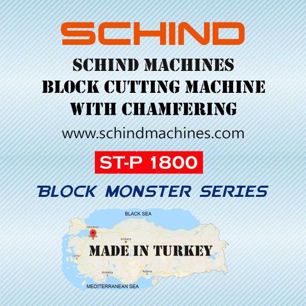 SCHIND ST-P 1800 - PLC Kontrollü Mermer, Doğaltaş ve Granit Este ST Blok Kesme Makinesi