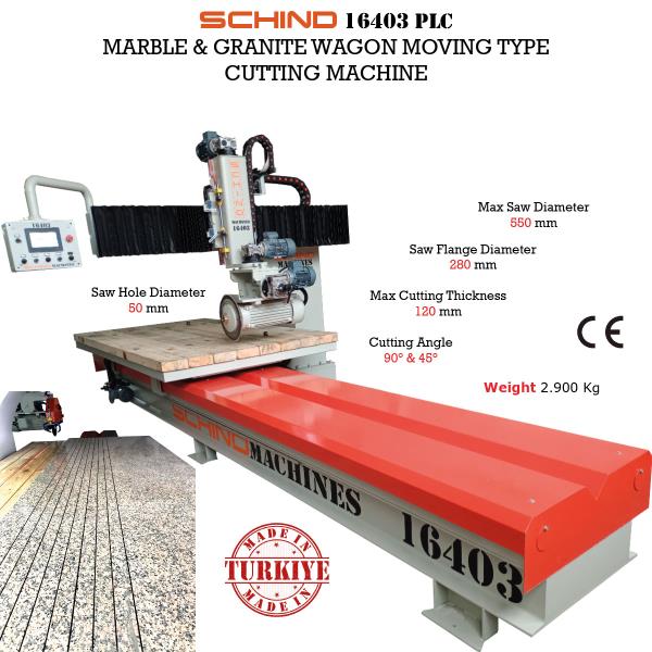 SCHIND 16403 PLC - Máquina de corte de mármol, piedra y granito