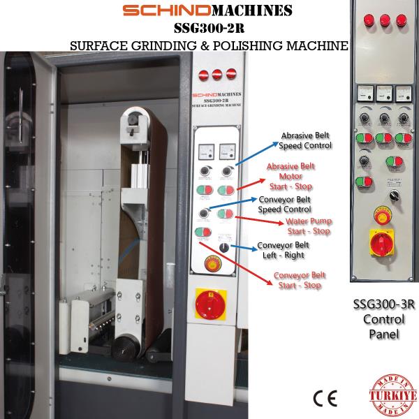 SCHINDMACHINES SSG300-1R, SSG300-2R, SSG300-3R  آلة صقل الأسطح المعدنية المسطحة