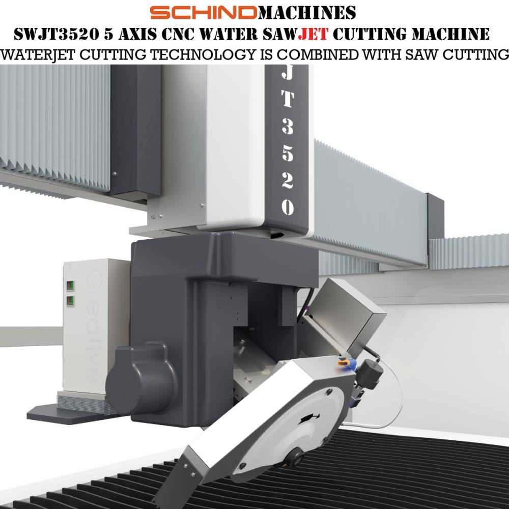 SWJT3520 5 AXIS CNC WATER SAW JET CUTTING MACHINE