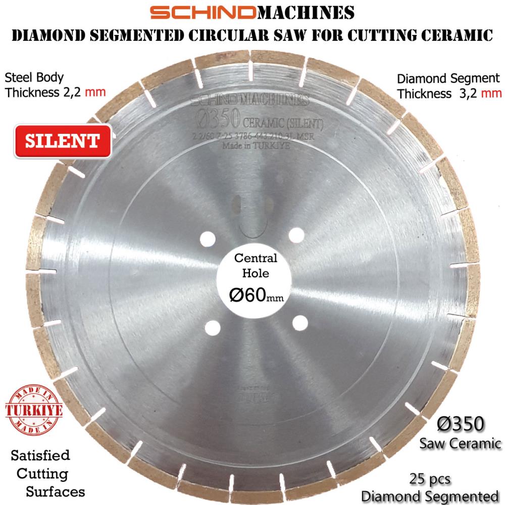 SIERRA SEGMENTADA DE DIAMANTE SCHIND PARA MÁRMOL, GRANITO, CERÁMICA, HORMIGÓN, ASFALTO