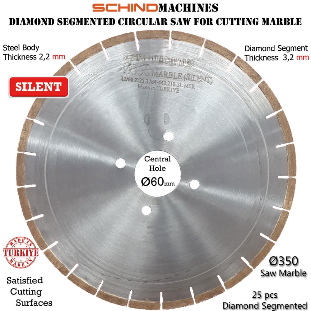 SIERRA SEGMENTADA DE DIAMANTE SCHIND PARA MÁRMOL, GRANITO, CERÁMICA, HORMIGÓN, ASFALTO