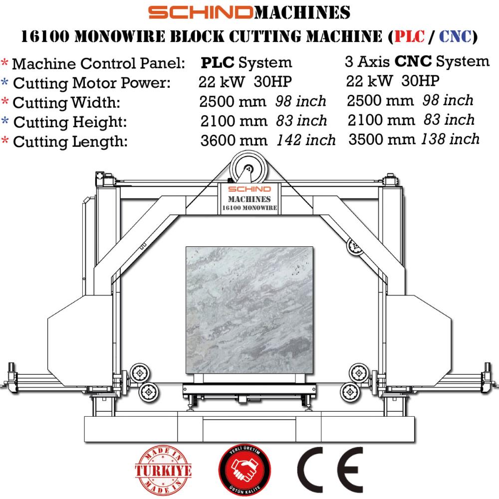 SCHIND 16100 Monowire Block Cutting Machine