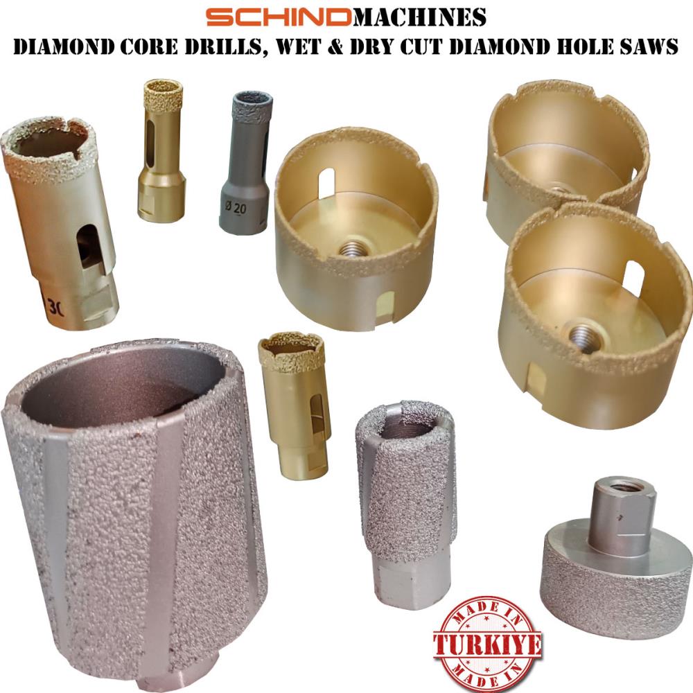 Schind Wet and Dry Cut Diamond Hole Saws / Vacuum Brazed Diamond Core Drillers