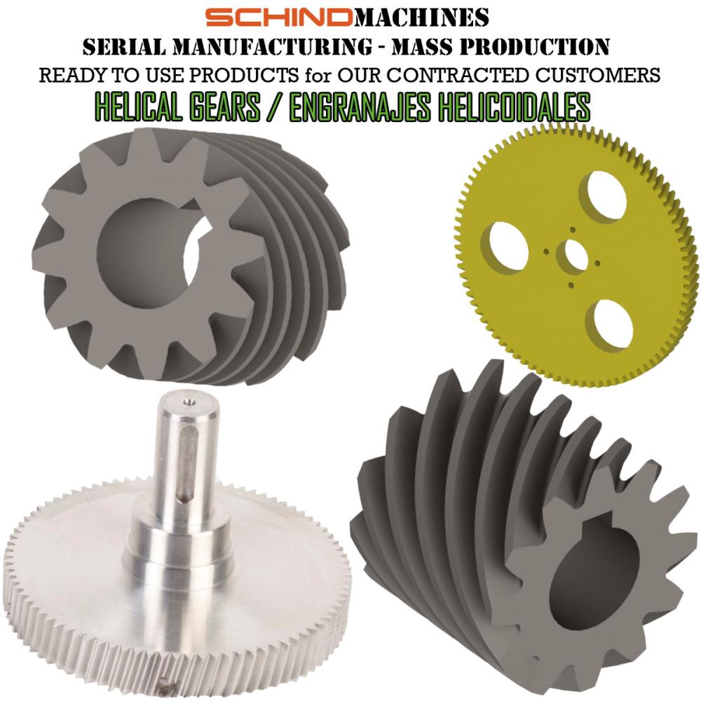 PRODUCCIÓN DE ENGRANAJES RECTOS, HELICOIDALES, CÓNICOS ESPIRALES, SIN FIN Y MECANISMOS DE TRANSMISIÓN