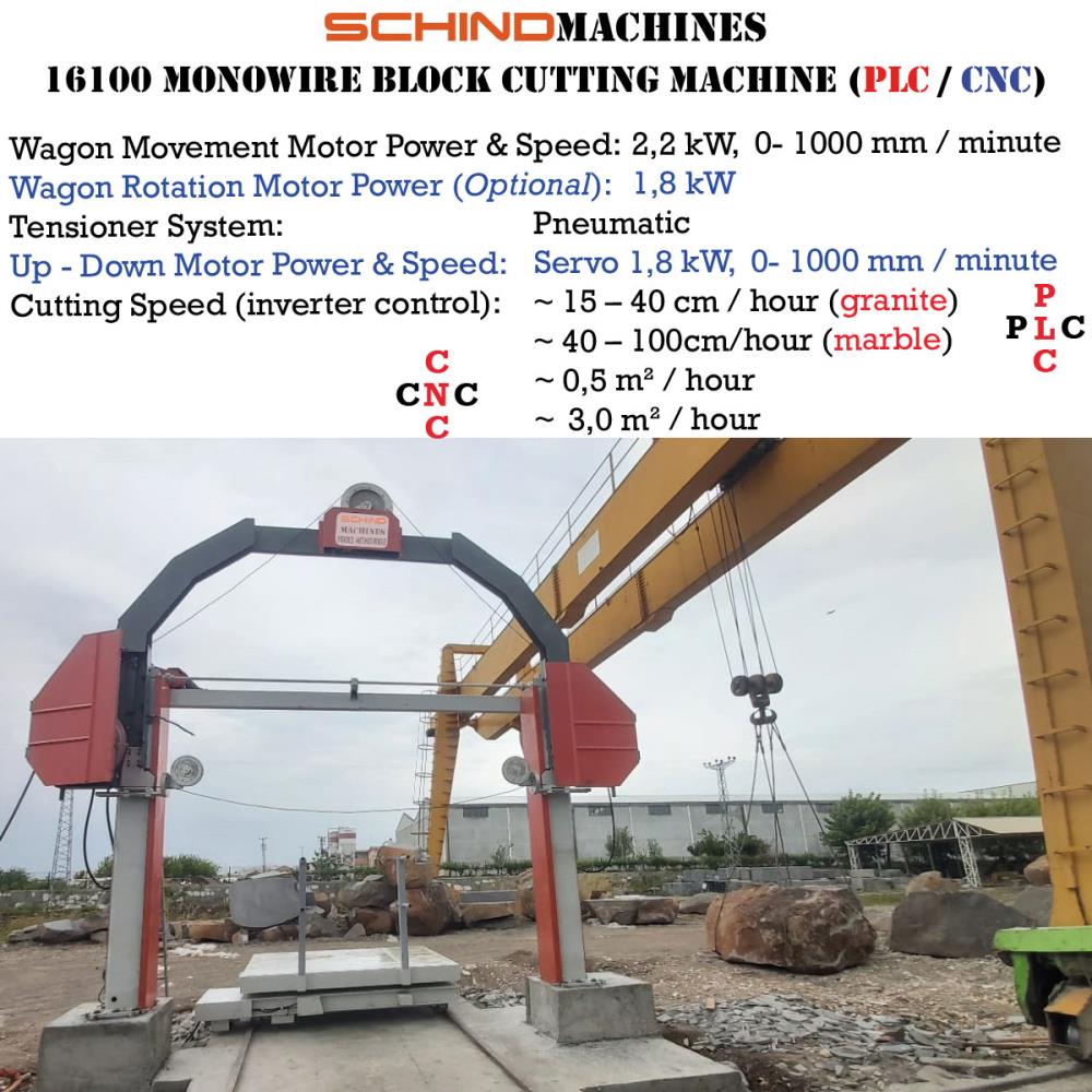 SCHIND 16100 Monowire Block Cutting Machine