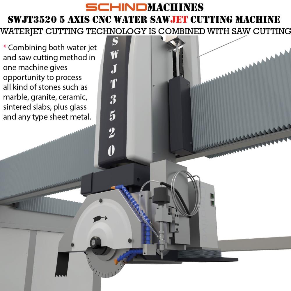 SWJT3520 5 AXIS CNC WATER SAW JET CUTTING MACHINE