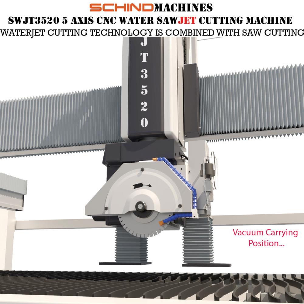 SWJT3520 5 AXIS CNC WATER SAW JET CUTTING MACHINE