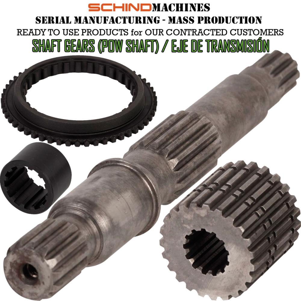 إنتاج التروس المحفزة، والتروس الحلزونية، والتروس المخروطية الحلزونية، والتروس الدودية، وآليات الدفع الحركي