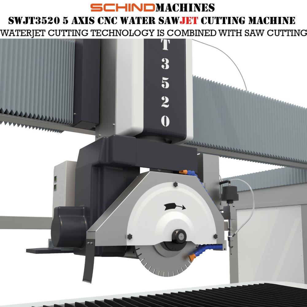 SWJT3520 5 AXIS CNC WATER SAW JET CUTTING MACHINE