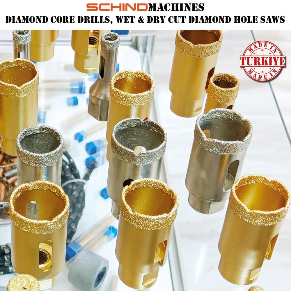 Schind Wet and Dry Cut Diamond Hole Saws / Vacuum Brazed Diamond Core Drillers