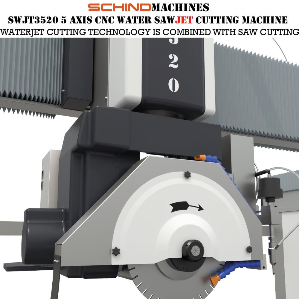 SWJT3520 5 AXIS CNC WATER SAW JET CUTTING MACHINE