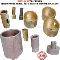 Schind Wet and Dry Cut Diamond Hole Saws / Vacuum Brazed Diamond Core Drillers