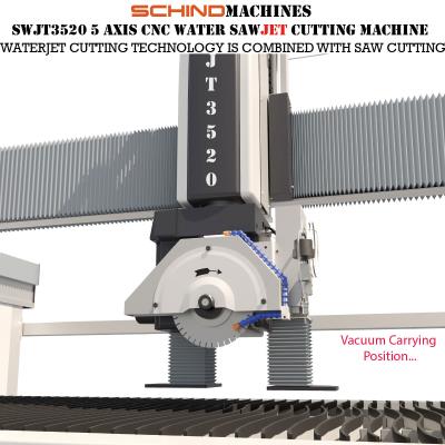 SWJT3520 5 AXIS CNC WATER SAW JET CUTTING MACHINE